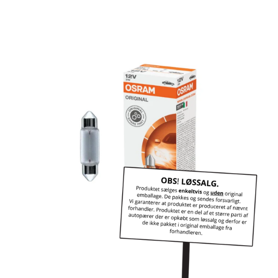 Osram Autopære Pinolpære 3W 12V 29lm SV7-8