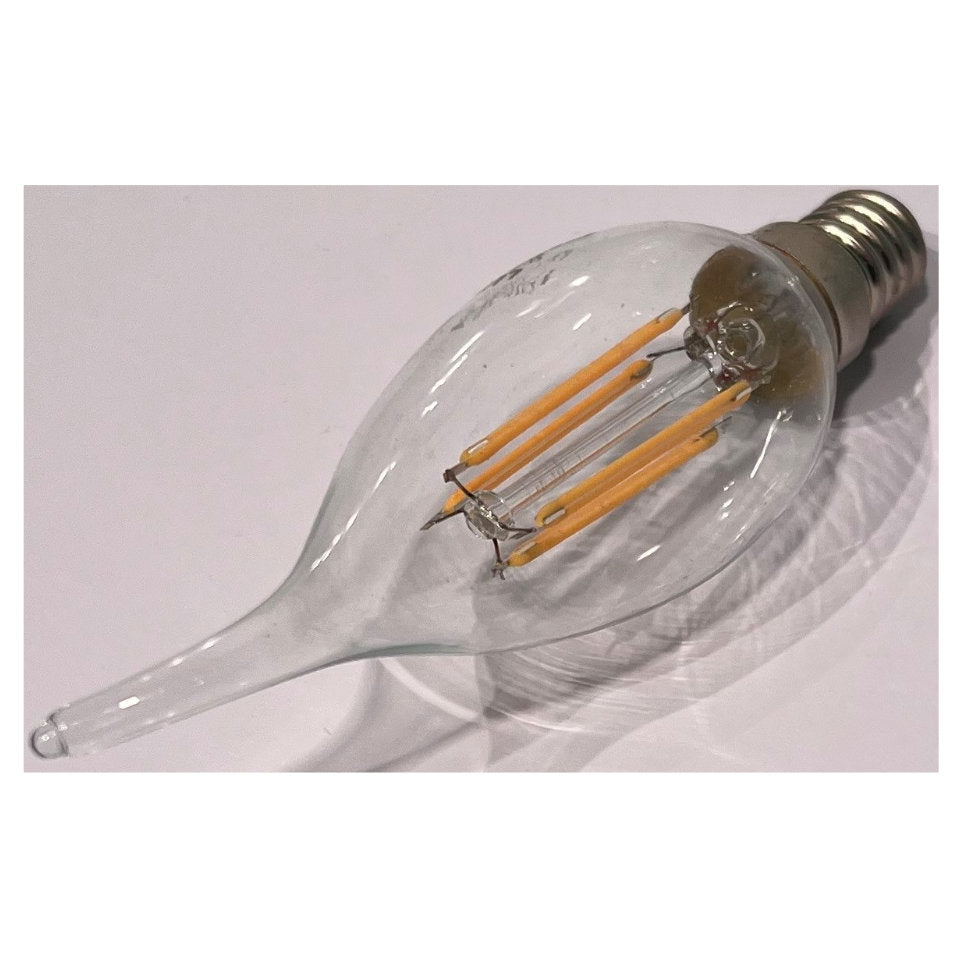 Luxna LED Kertepære 3W(25W) 827 310lm Klar Vindstød E14