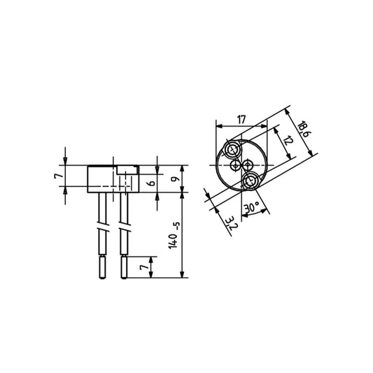 BJB Fatning G4 Keramik M/ledning