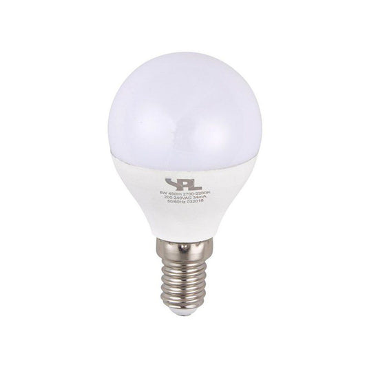 SPL LED Kronepære 6W(39W) 927-922 450lm Dim Mat E14