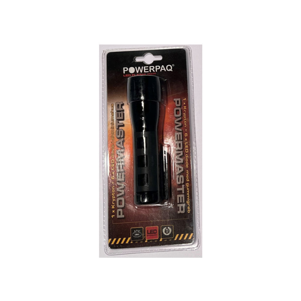Powerpaq LED Lommelygte Powermaster Krypton Sort
