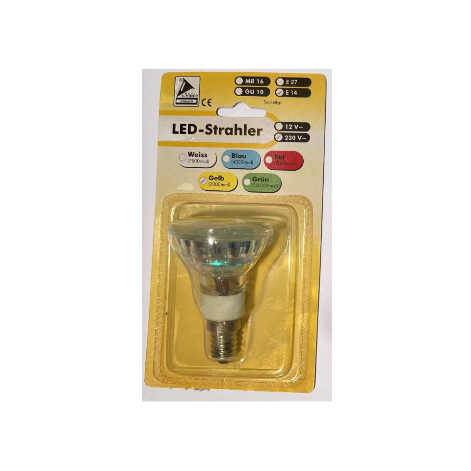 Mc Voice LED PAR16 1W Gul Klar E14