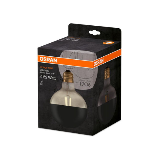 Osram LED Globepære 7W(52W) 827 680lm Ø125 Topforspejlet E27