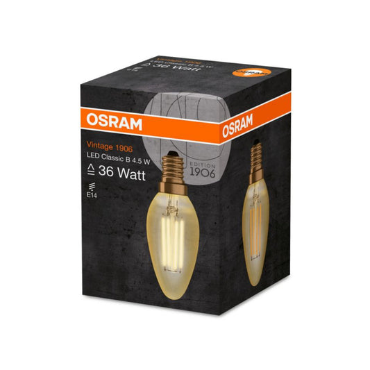 Osram LED Kertepære 4,5W(36W) 825 420lm Gold E14