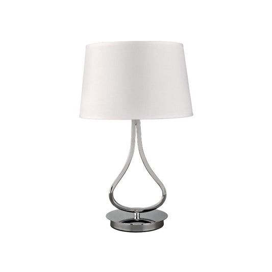 Massive Bordlampe 27cm. E14 Sølv/Hvid