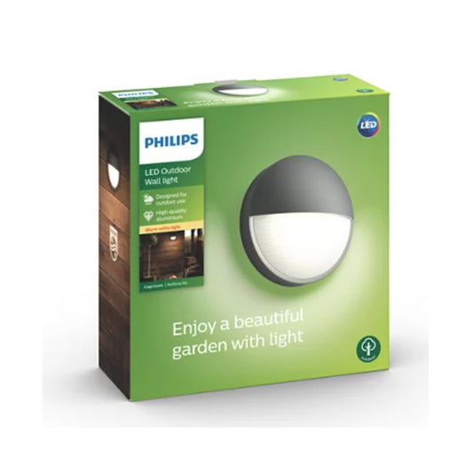 Philips LED Væglampe MyGarden 6W 21,4cm. Antracit IP44