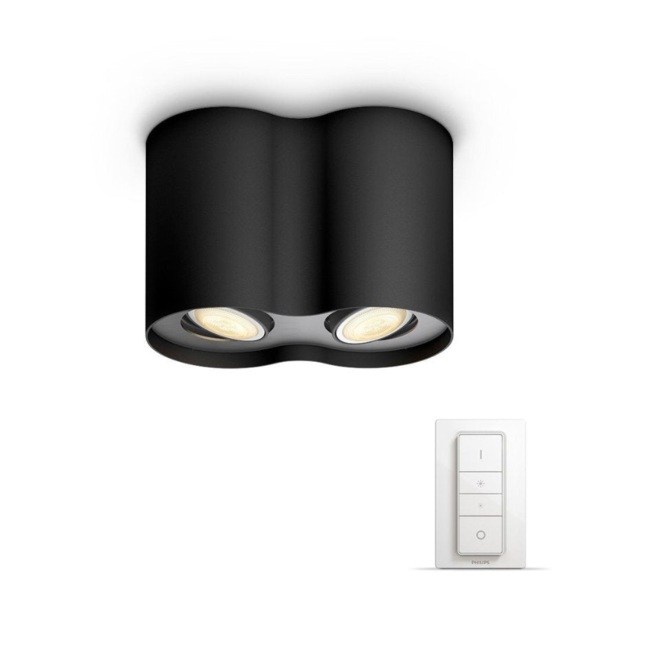 Philips Hue LED Loftlampe Pillar White Ambiance Sort