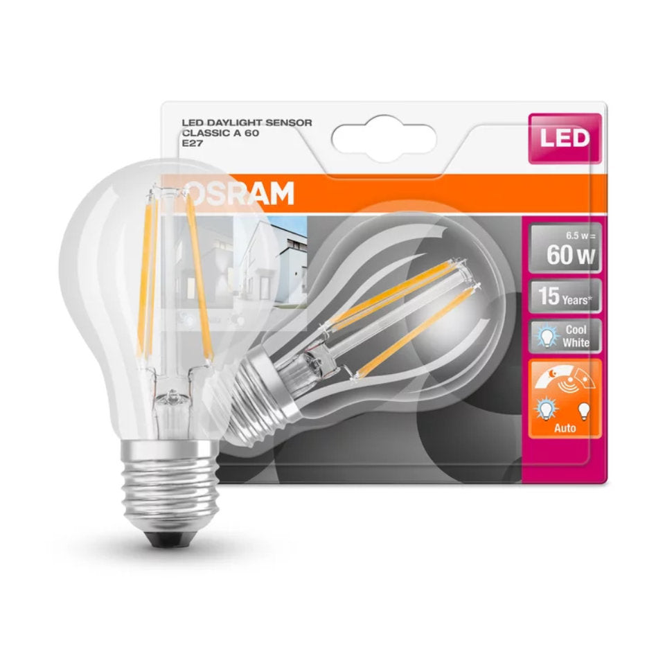Osram LED Standardpære 6,5W(60W) 840 806lm Sensor Klar E27