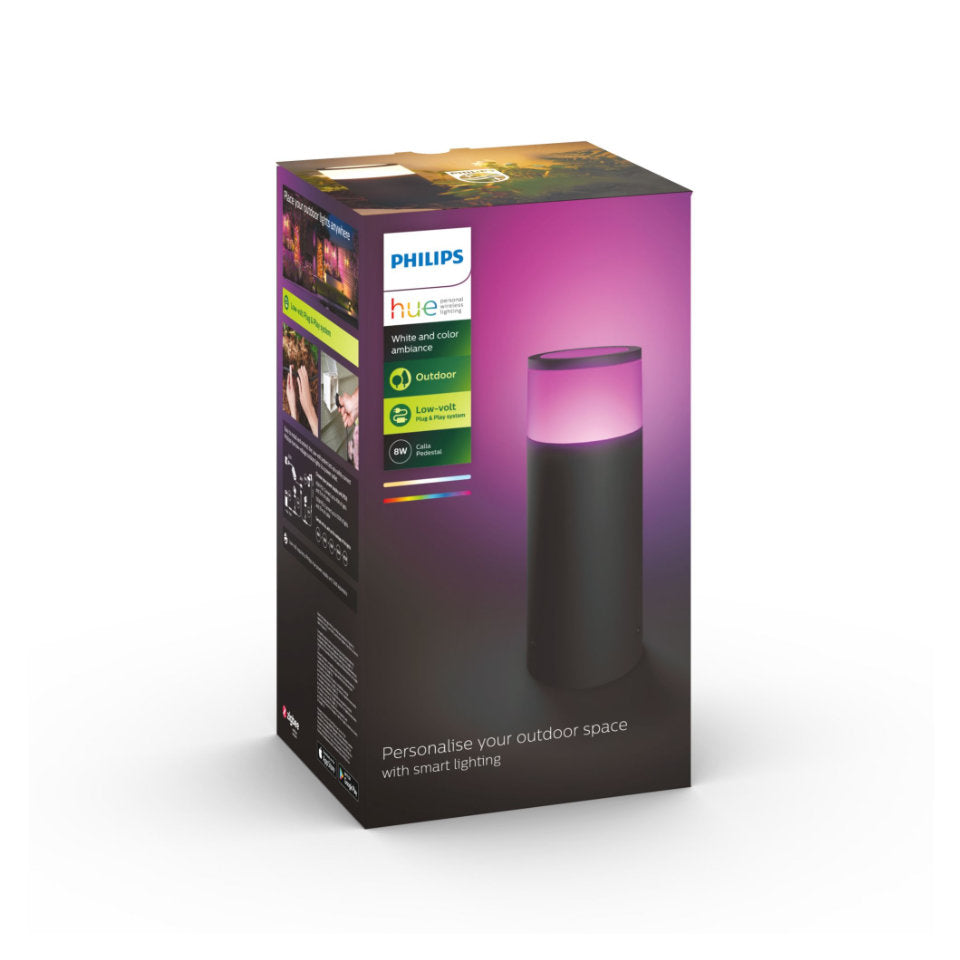 Philips Hue LED Havelampe Calla White Color Ambiance 25cm Ext. Sort