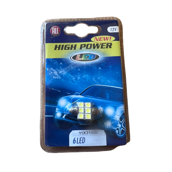 All Ride LED Autopære Pinolpære 12V 6 LED