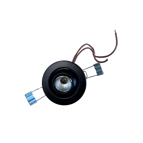 Downlight G4 Ø64mm 12V Kipbar Sort