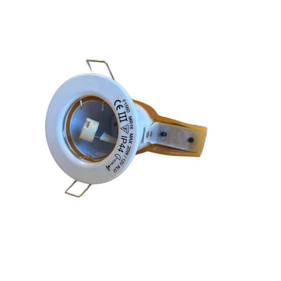 Unelco Downlight MR16 GU5.3 Ø85mm 12V m/Bagdåse Hvid