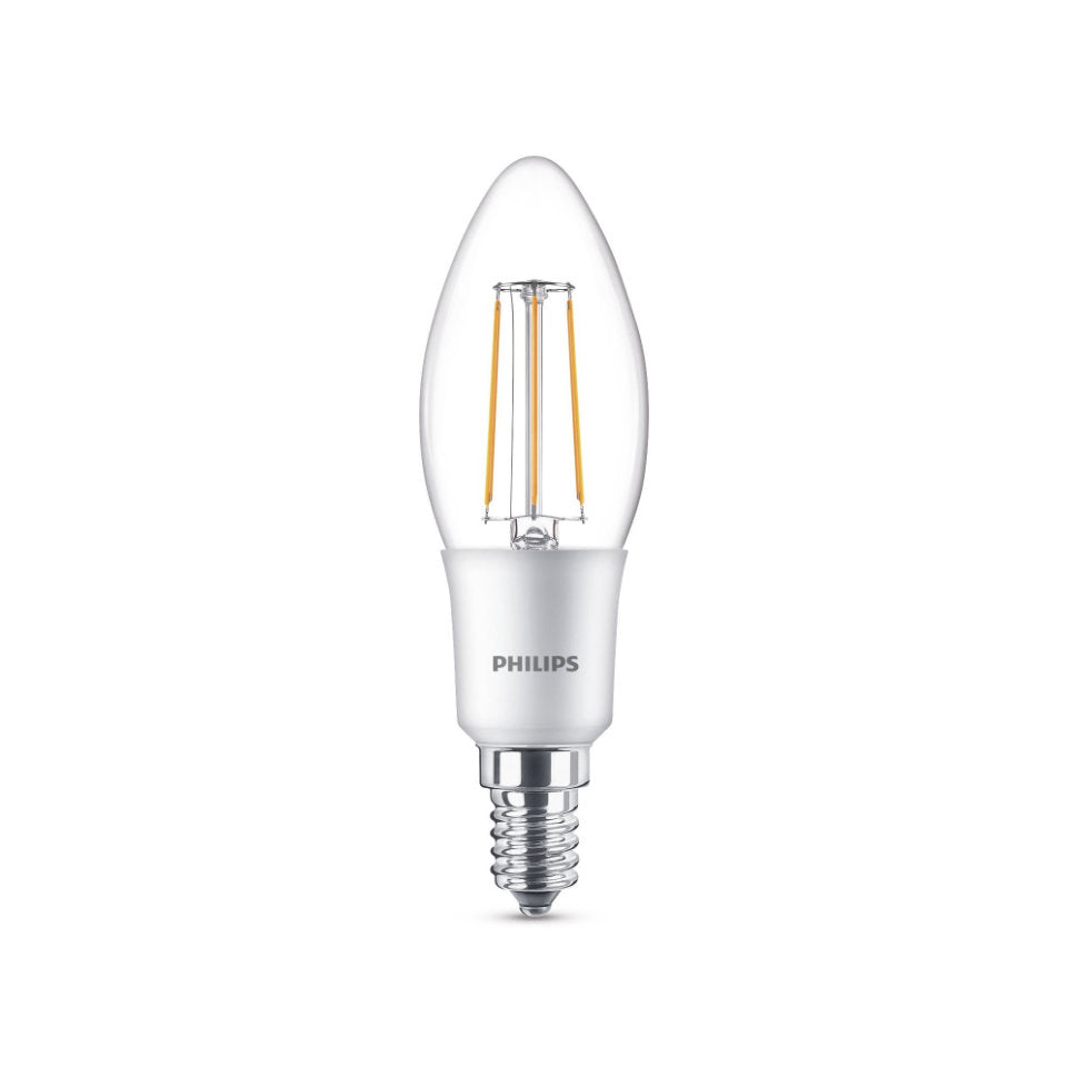 Philips LED Kertepære 5W(40W) 827 470lm Dim Klar E14