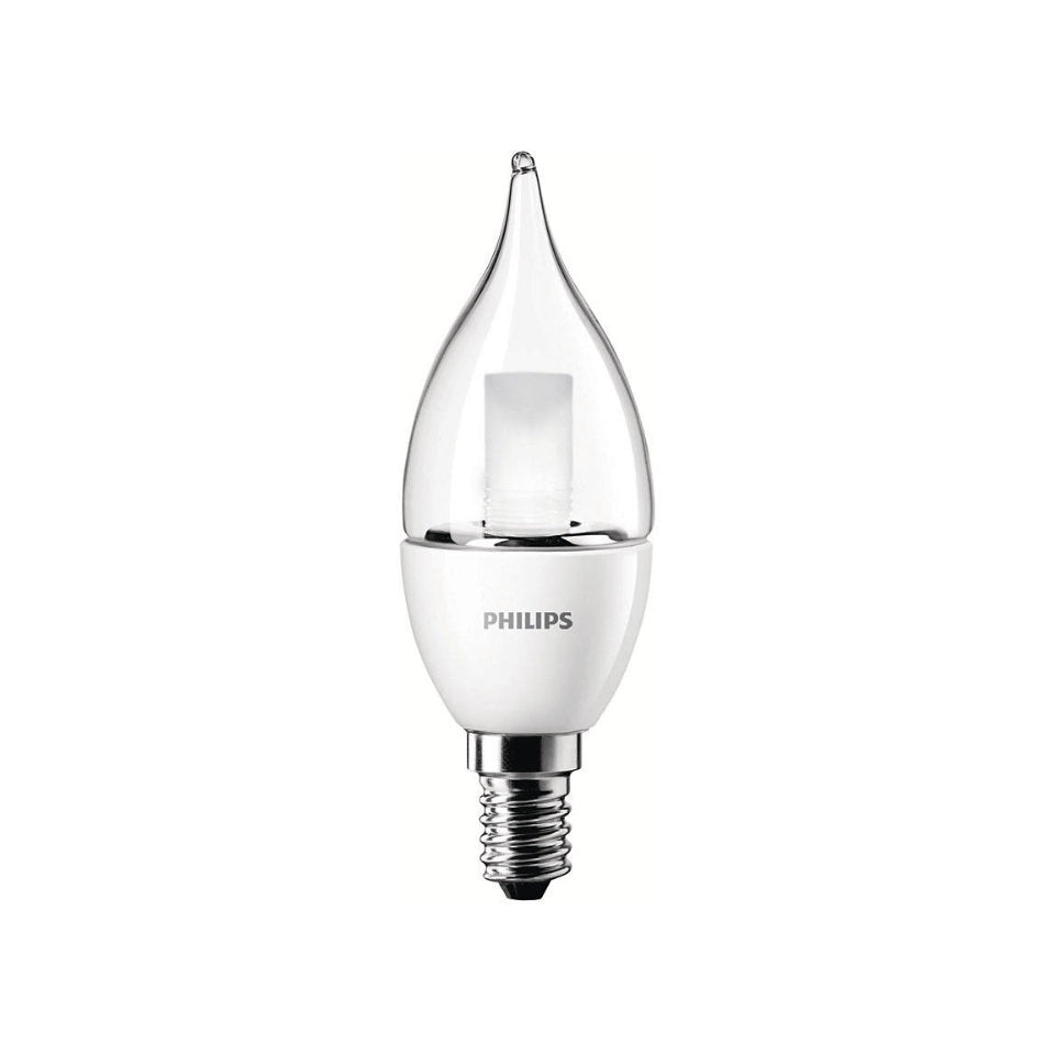 Philips LED Kertepære 4W(25W) 827 250lm Dim Klar Vindstød E14