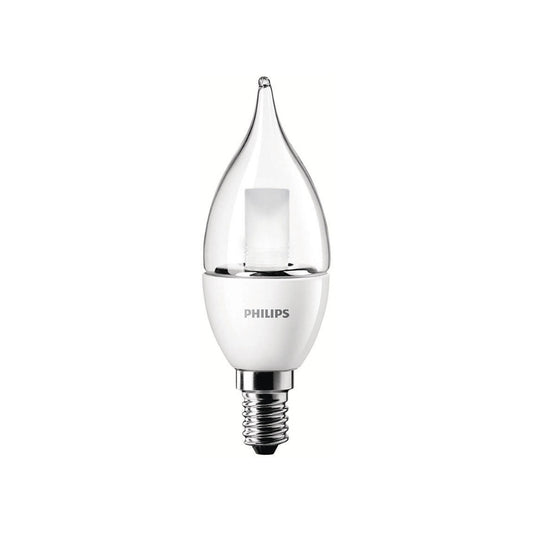 Philips LED Kertepære 4W(25W) 827 250lm Dim Klar Vindstød E14