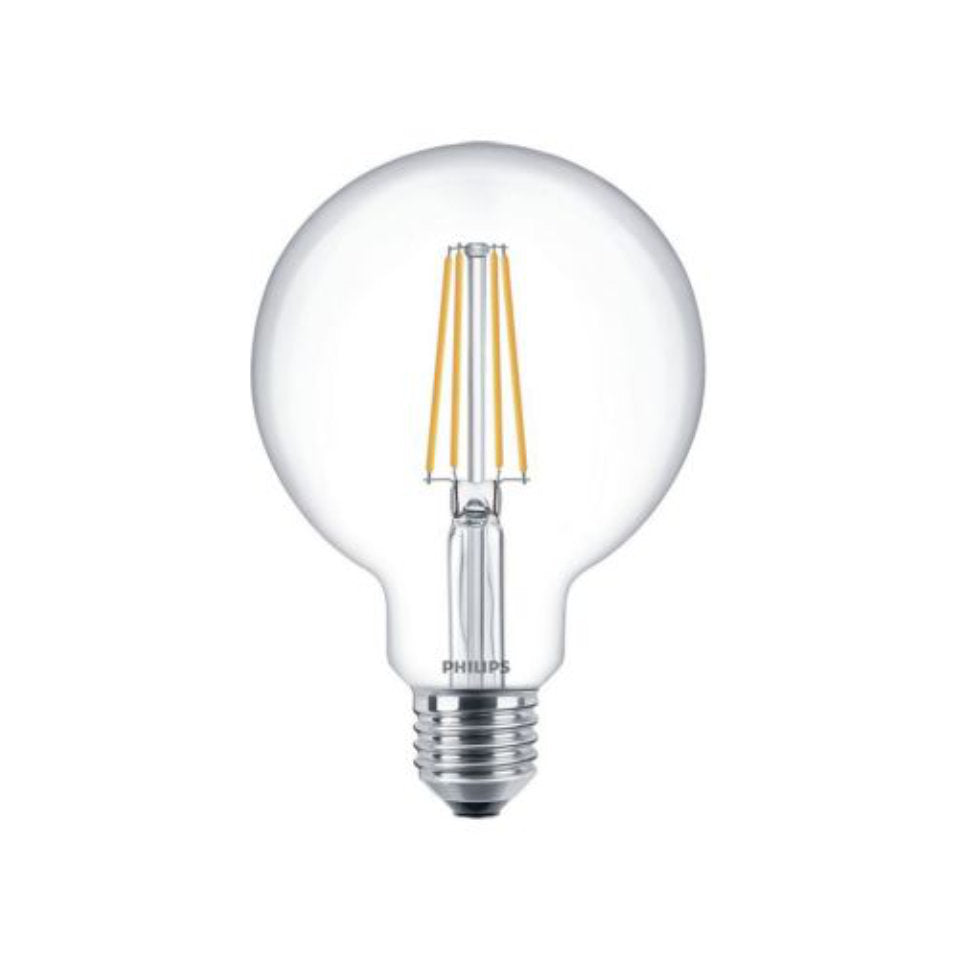 Philips LED Globepære 7W(60W) 827 806lm Klar Ø95 E27
