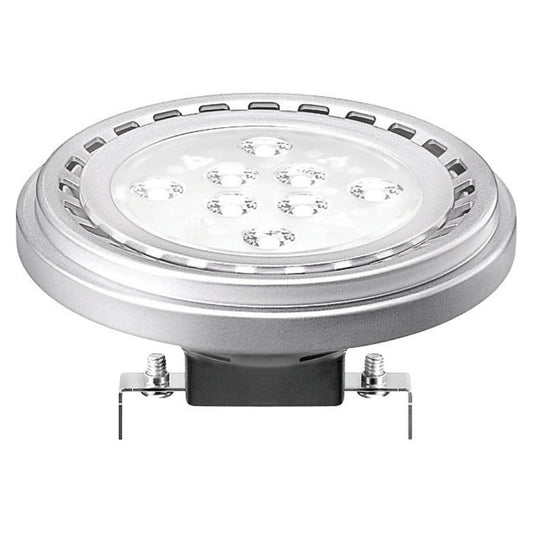 Philips LED AR111 15W(75W) 827 830lm 24° 12V Dim Sort/Sølv G53