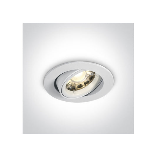 One Light Downlight GU10 Ø94mm Kipbar Hvid