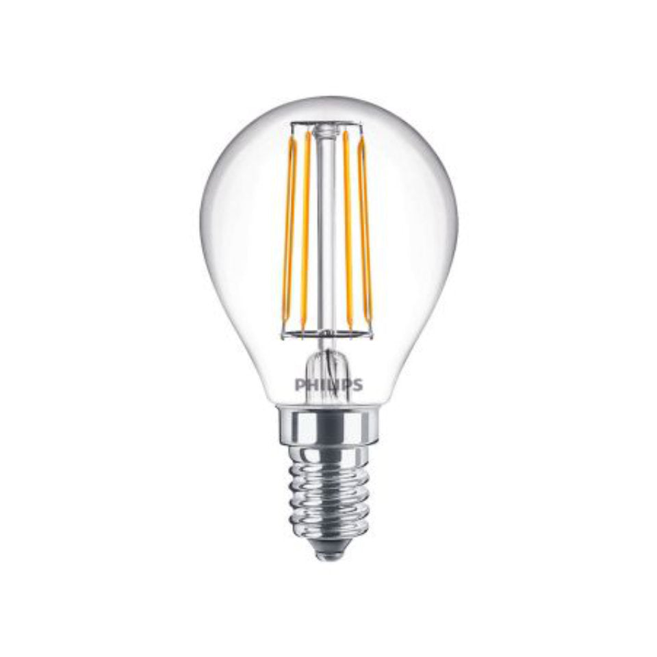 Philips LED Kronepære 4,5W(40W) 827 470lm Dim Klar E14