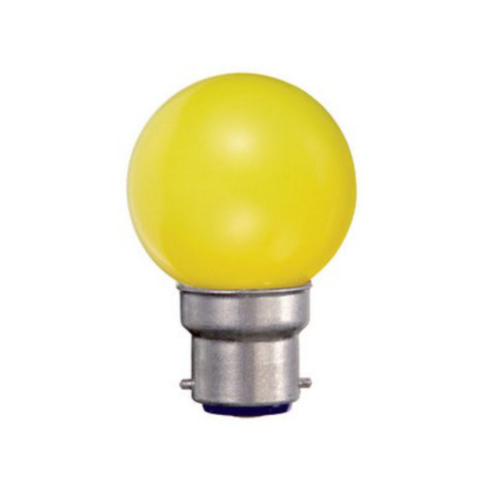 DuraLamp LED Kronepære 0,5W Gul Mat B22d