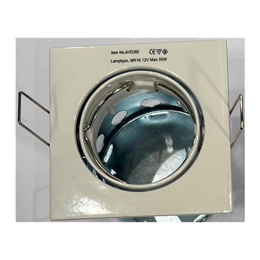 Unelco Downlight MR16 GU5.3 50mm 12V m/Bagdåse Kipbar Hvid