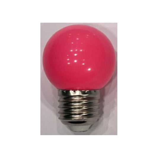 LED Kronepære 1W Pink E27