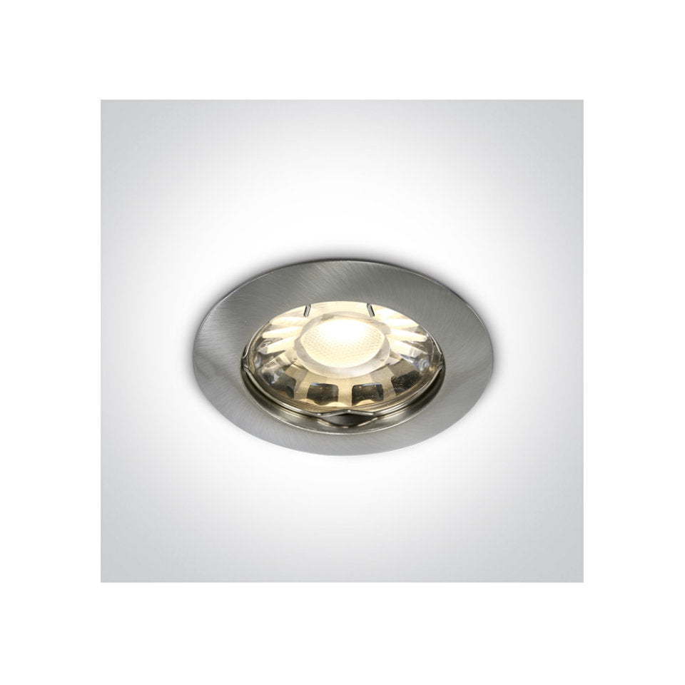 One Light Downlight MR16 GU5.3 Ø76mm. Børstet Chrom