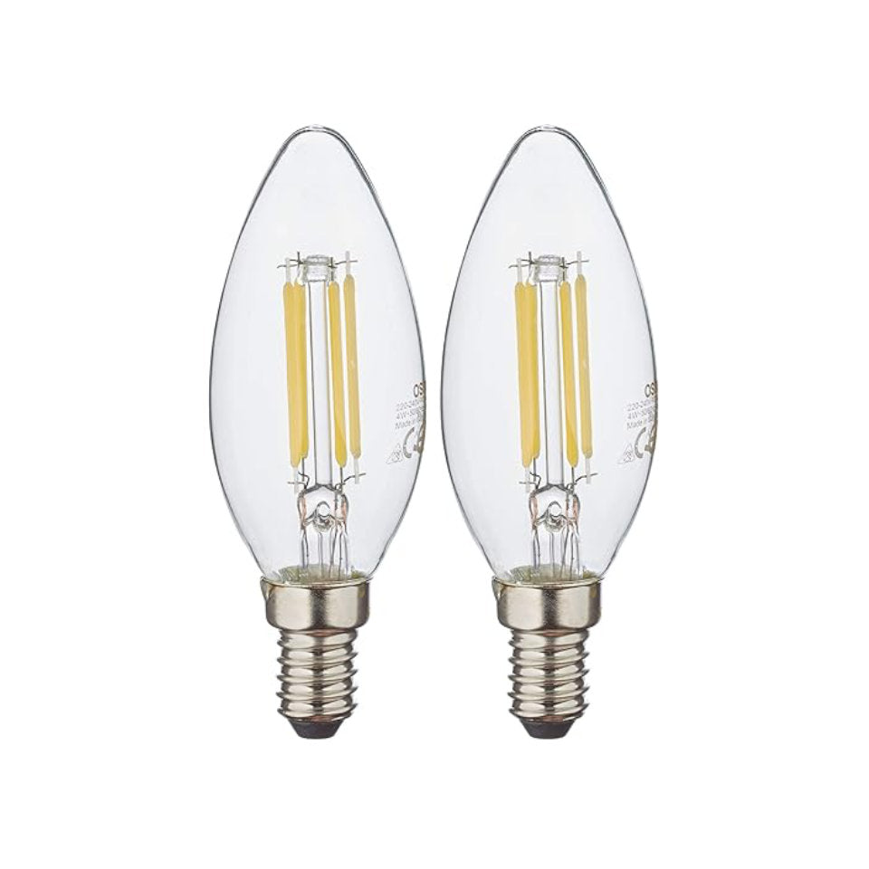 Osram LED Kertepære 4W(40W) 840 470lm Klar E14 2-Pak
