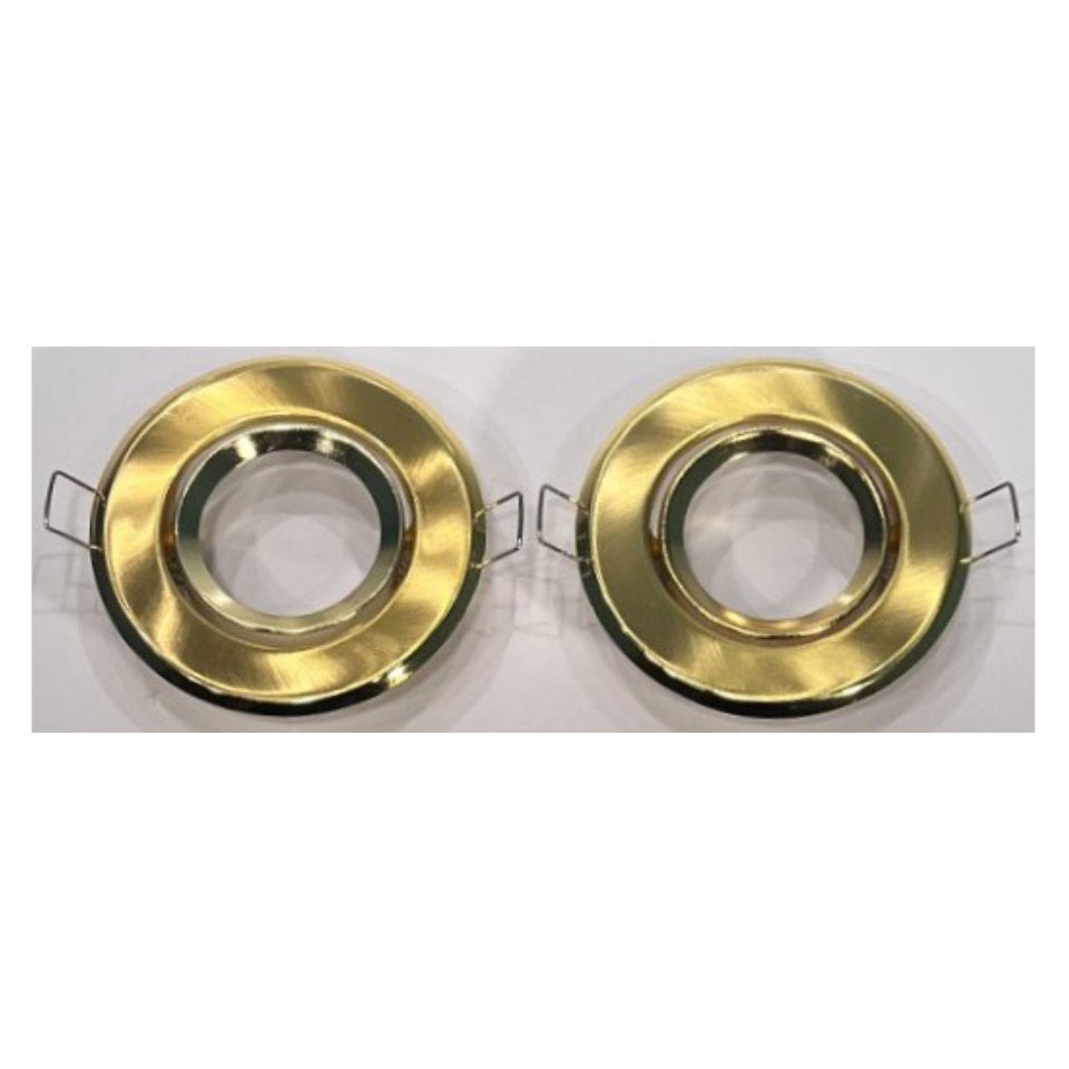 Downlight GU10/MR16 Ø85mm 230V/12V Kipbar Børstet Guld 2-Pak