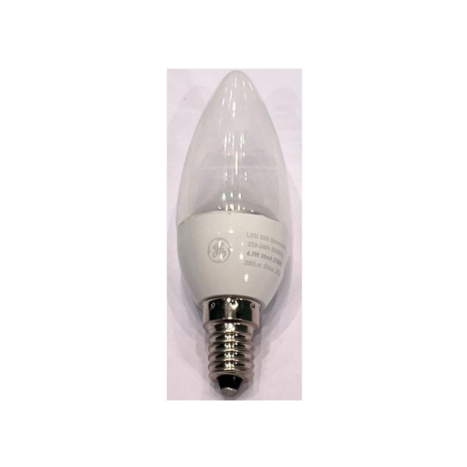 GE LED Kertepære 4,5W(25W) 827 250lm Dim Klar E14