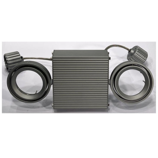 Unelco Skinnespot Lavvolt 2x MR16/GU5.3 12V Sølvgrå