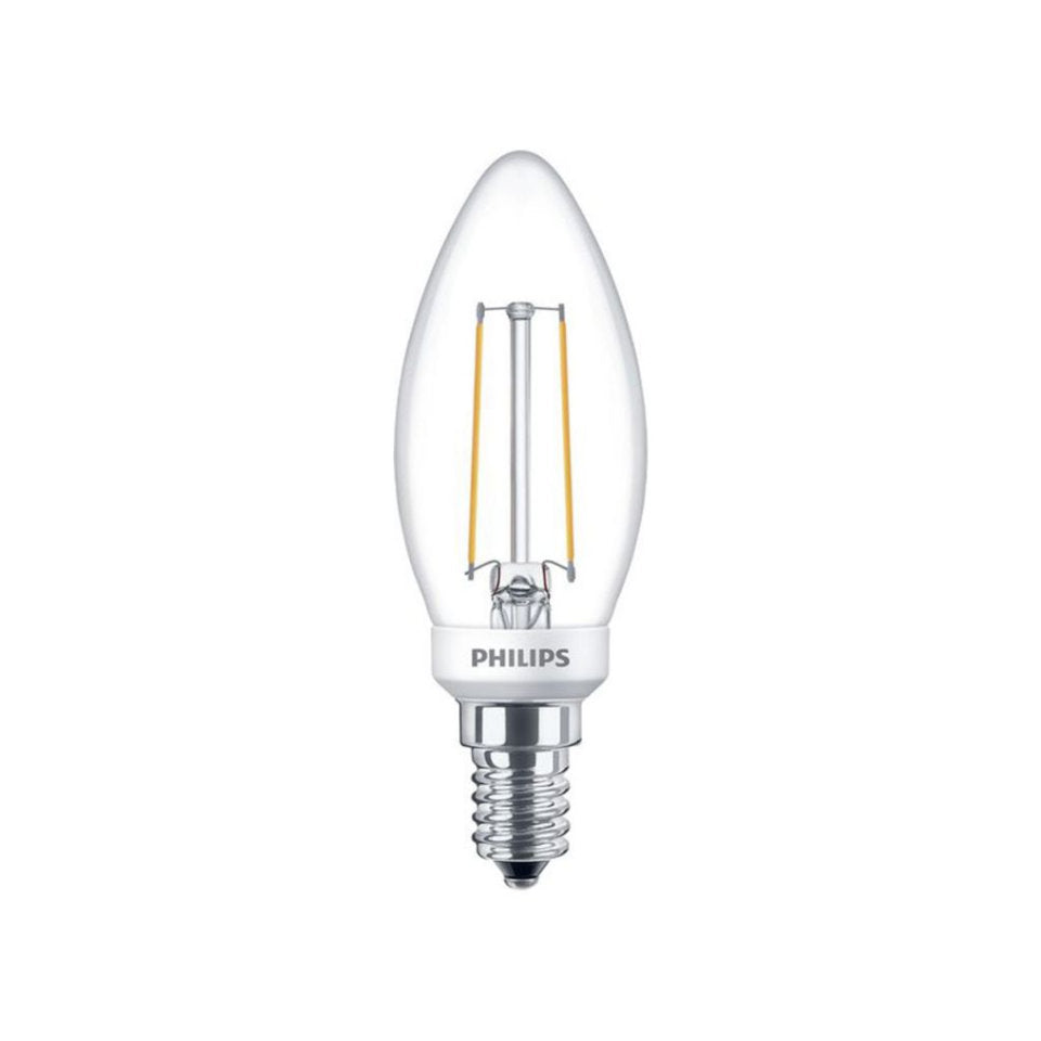 Philips LED Kertepære 2,7W(25W) 827 250lm Dim Klar E14