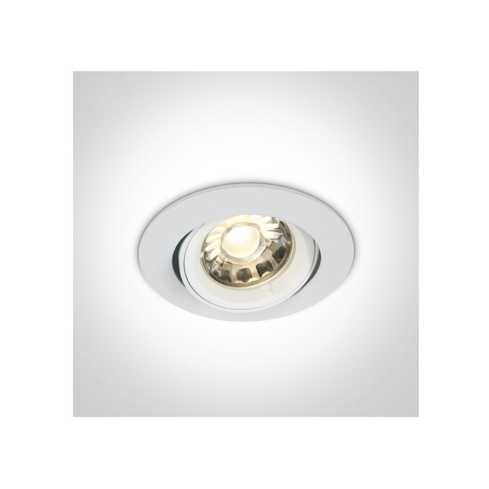 One Light Downlight GU5.3 Ø85mm. Vipbar Hvid