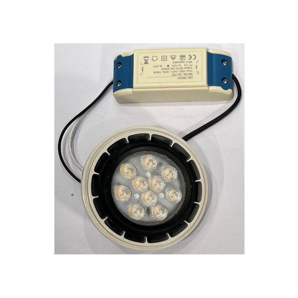 HeSaLight LED AR111 14,5W 830 24° m/Driver Hvid G53