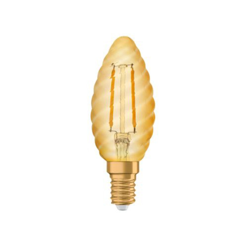 Osram LED Kertepære 1,5W(12W) 824 120lm Gold Snoet E14