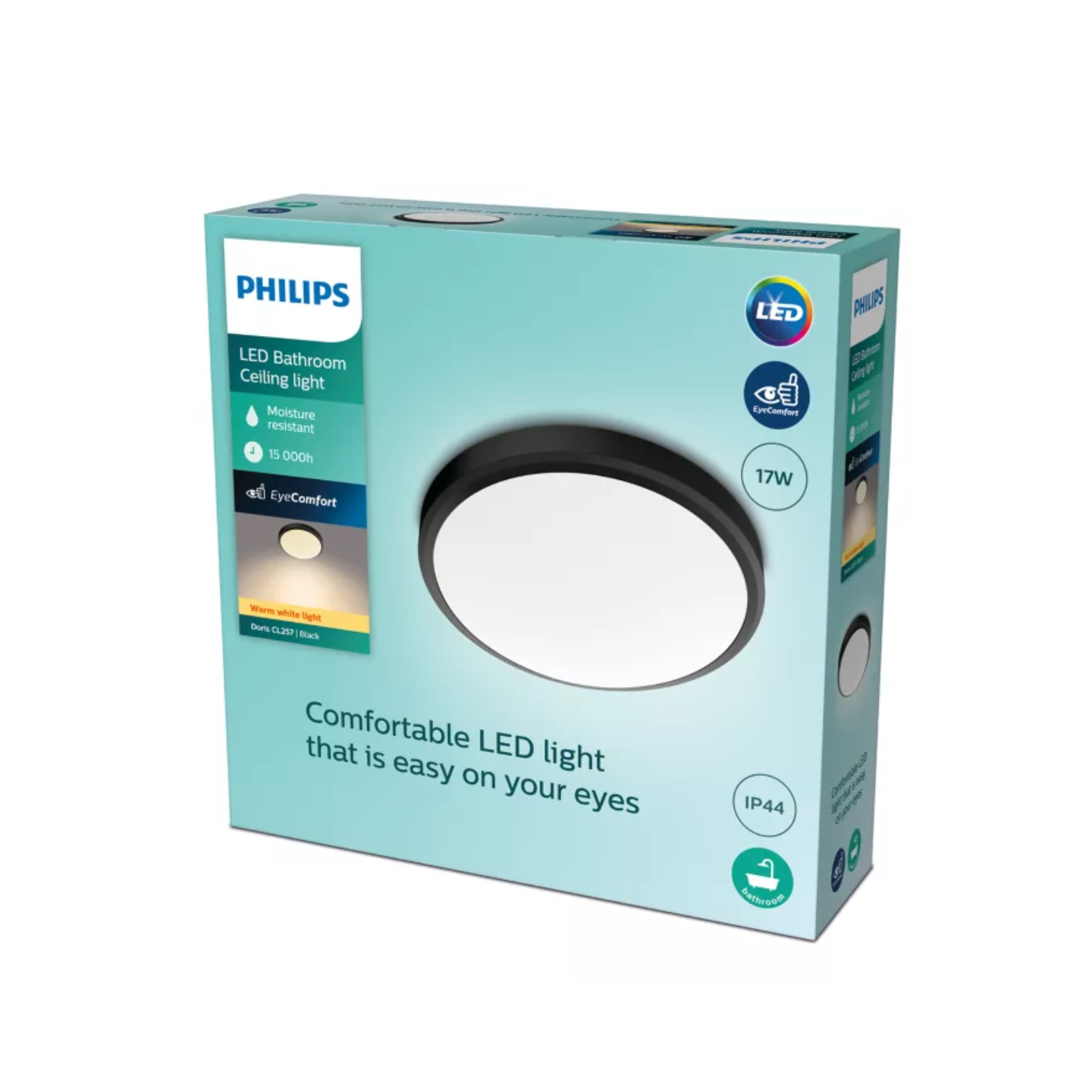Philips LED Loftlampe 17W 827 1500lm EyeComfort Ø31,3cm. Sort
