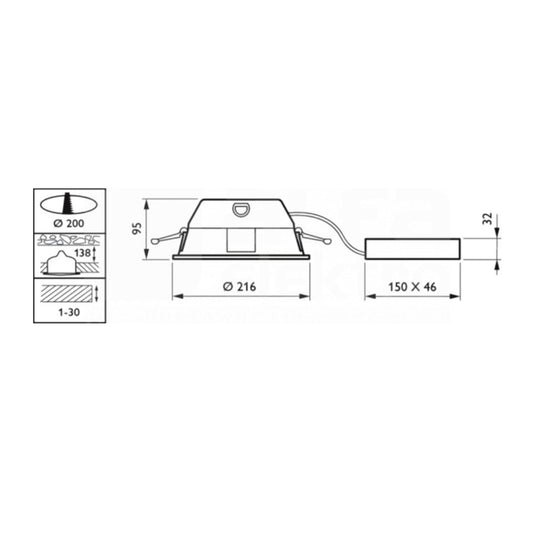 Philips LED Downlight 18,6W 840 2200lm Ø21cm Dim Hvid
