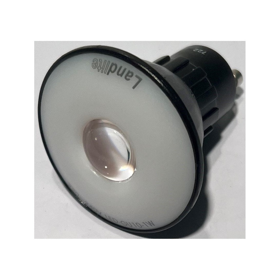 Landlite LED GU10 1W 827 Sort