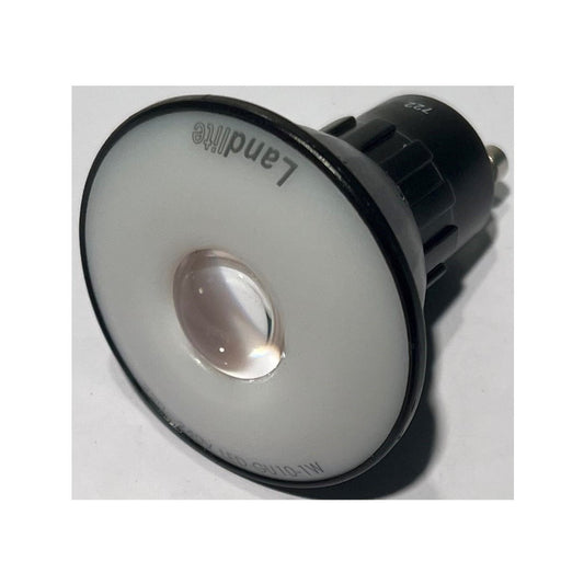 Landlite LED GU10 1W 827 Sort