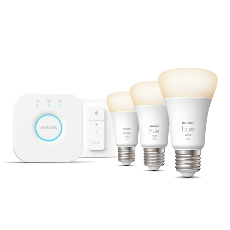 Philips Hue White Startsæt 3x E27-Pærer B-VARE