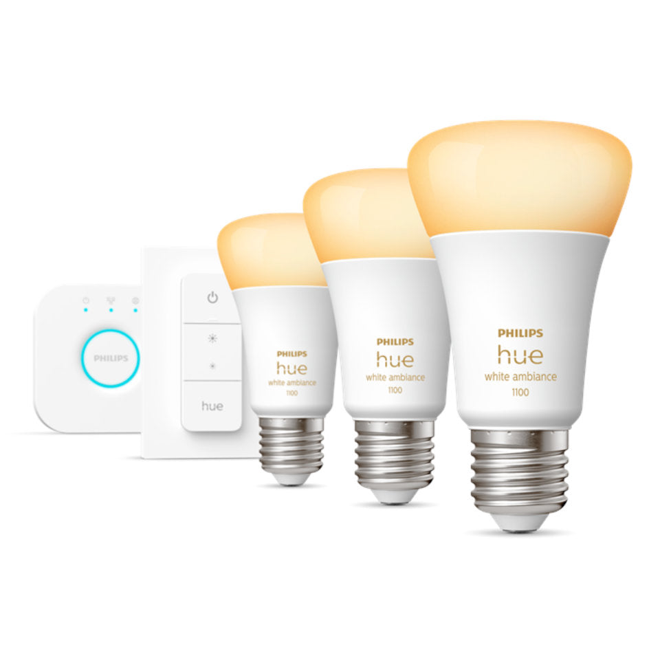 Philips Hue White Ambiance Startsæt 3x E27-Pærer