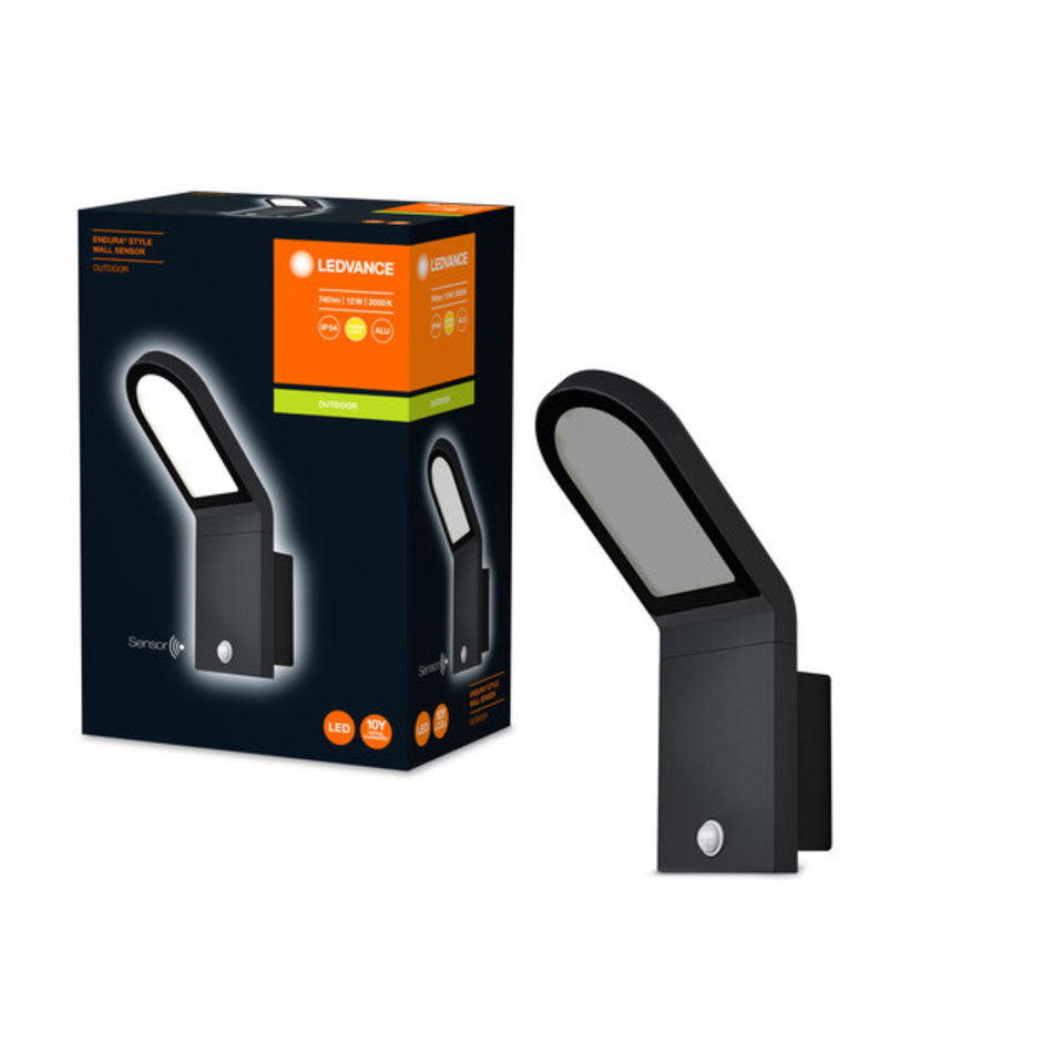 Ledvance LED Væglampe 12W 830 740lm Antracit Sensor IP44