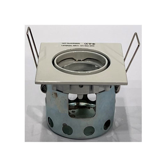 Unelco Downlight MR11 GU4 Ø35mm 12V m/Bagdåse Kipbar Hvid