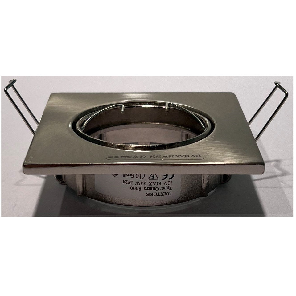 Daxtor Downlight MR16 GU5.3 Ø50mm 12V Børstet Stål 2-Pak
