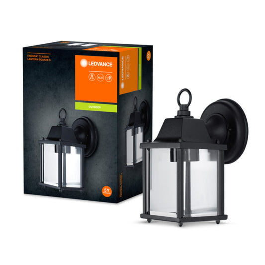 Ledvance Væglampe 22,5cm. E27 Sort Alu IP43