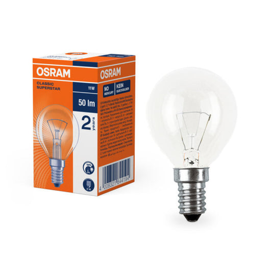 Osram Glødepære Kronepære 11W 2700K 50lm Klar E14