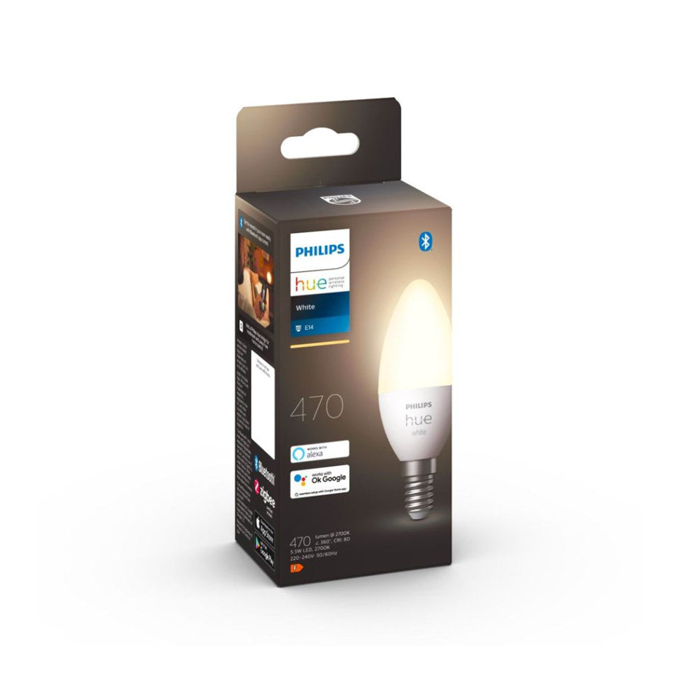 Philips Hue LED Kertepære 5,5W White E14