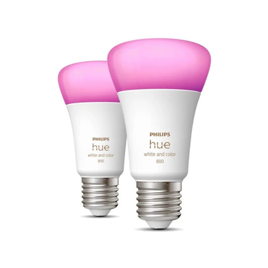 Philips Hue LED Standardpære 6,5W White And Color Ambiance 2-Pak