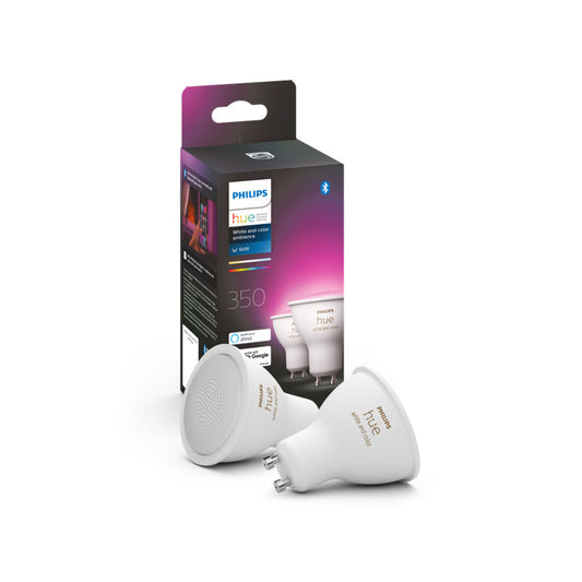 Philips Hue LED GU10 4,3W(35W) White And Color Ambiance 2-Pak B-VARE