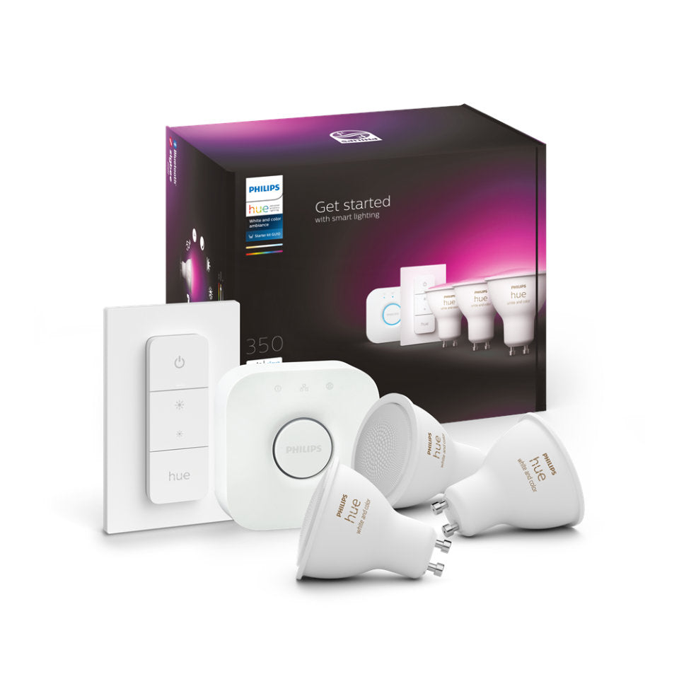 Philips Hue White and Color Ambiance Startsæt 3x GU10-Pærer